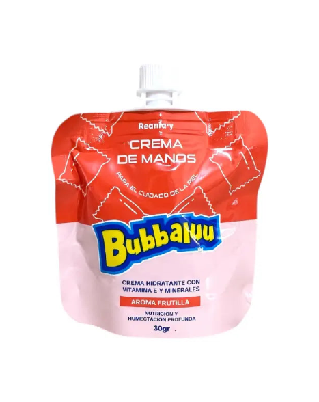 Crema de Manos Sachet Bubbaluu 30gr - Frutilla