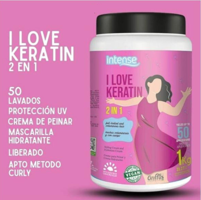 Máscara I Love Keratin Griffus 1000 g