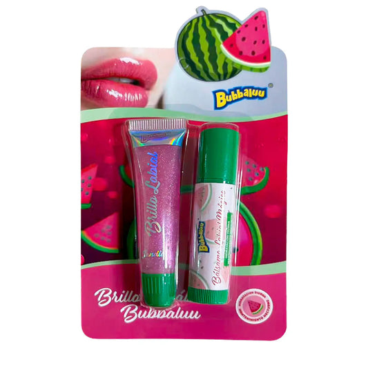 Brillo y Bálsamo Labial Bubbaluu 2 en 1 - Sandía