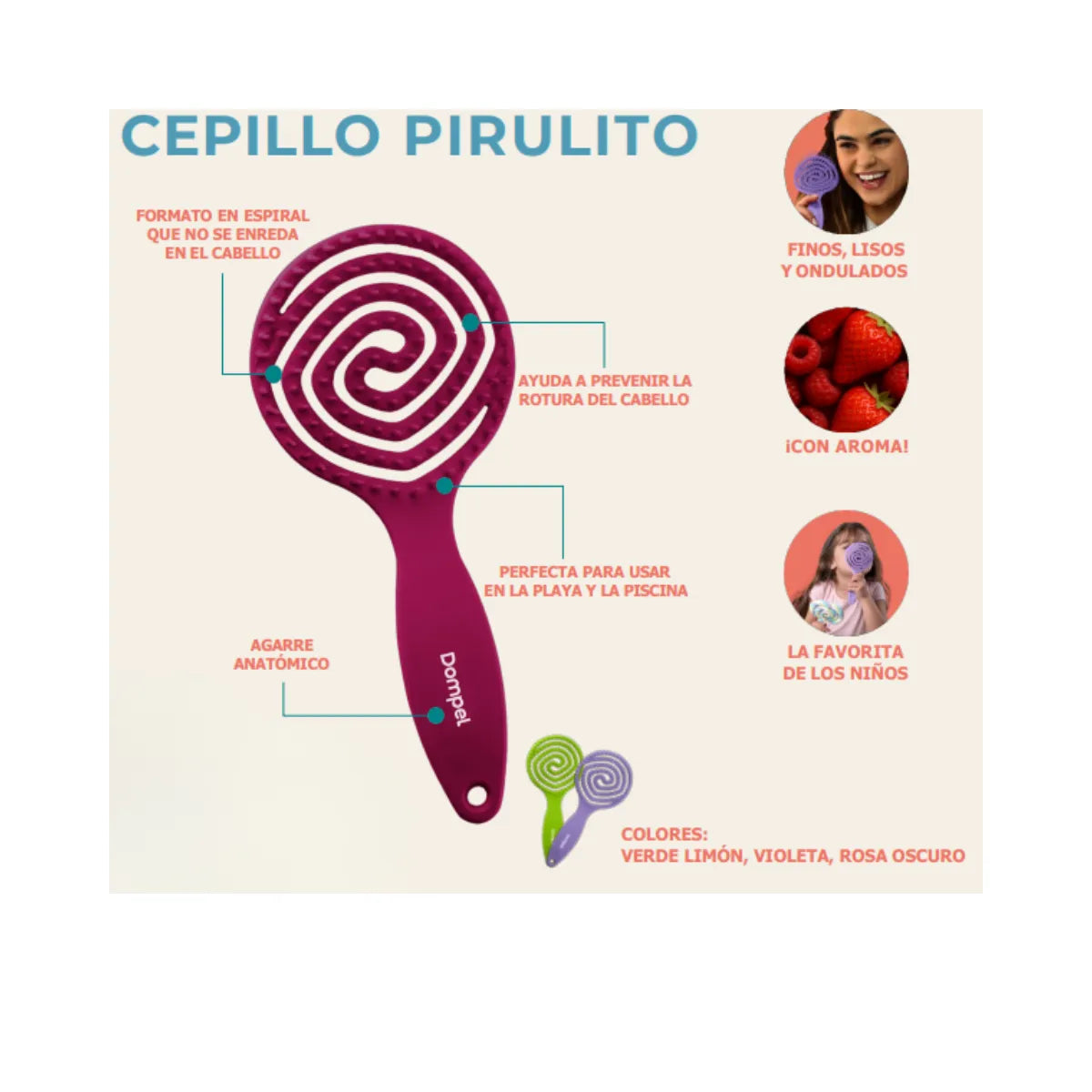 Cepillo Pirulito Dompel - Con Aroma