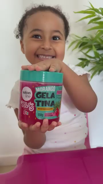 Gelatina desenredante Antifrizz Kids Morango 550gr SALON LINE