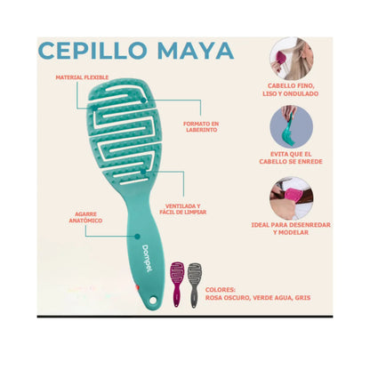 Cepillo Desenredante Maya Dompel - Con Aroma